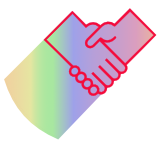 Rainbow handshake