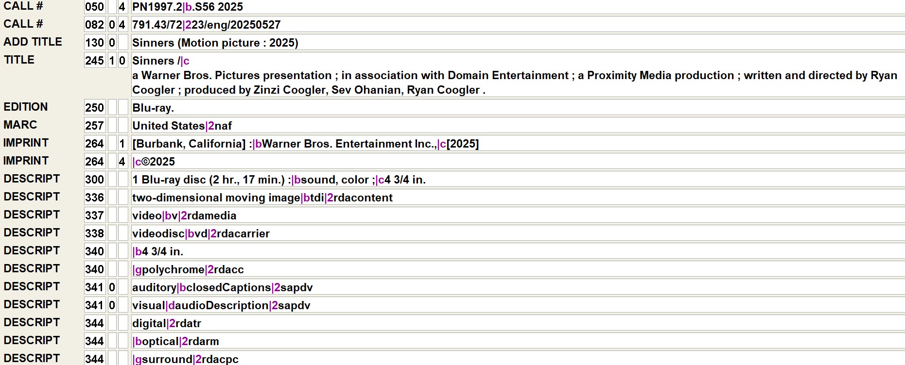 Blu-ray Example