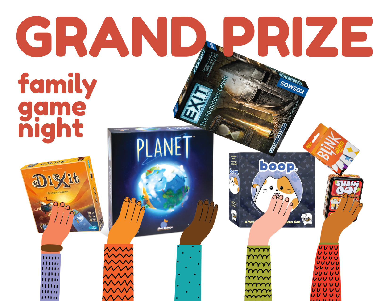grand prize image Hands holding games