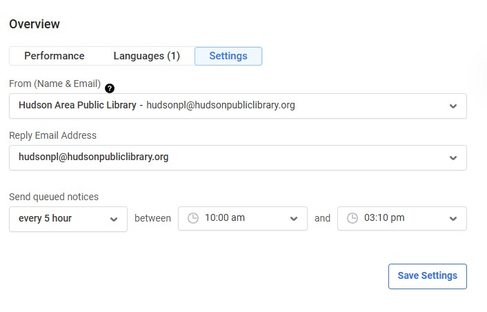 schedule settings