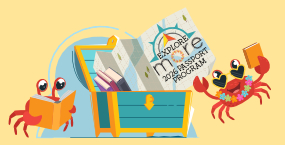 treasure chest with books and map, Explore MORE 2026